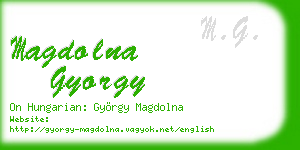 magdolna gyorgy business card